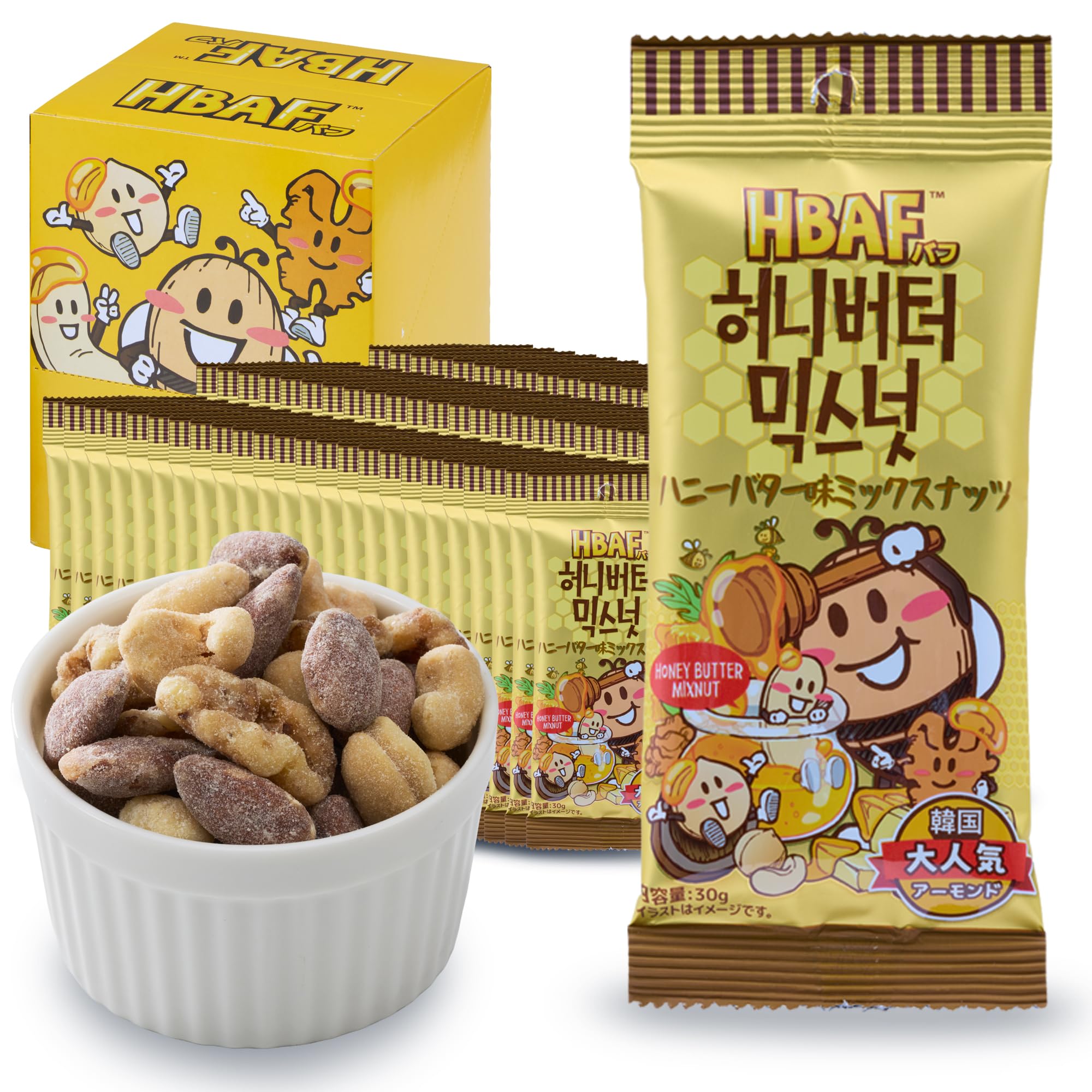 Amazon | [ HBAF 公式 ] ハニーバターミックスナッツ | ハニーバター